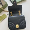 Mini chaîne sac bandoulière sac femmes matelassé sac à main épaule orteil sacs Designer luxe femmes rabat pochette sac à main en cuir véritable Double classique lettre boucle 739682