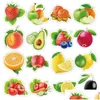 Bilklistermärken 100st Fresh Kitchen Fruit Apple Pear Grape Pack Pack Kylskåp Bike Lage Sticker Laptop Skateboard Motor Water Bottle Decal Dr Dhaoo