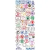 Bilklistermärken 50st Stamp Clear Postmark Travel Tourism Pack Nonrandom Graffiti Bike Lage Sticker Laptop Skateboard Motor Water Bottl DHR1A