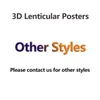 Adesivos de filmes de desenho animado 3D Poster Flip Lenticular Anime 3dAnime Poster 3DPicture Para Decoração de Casa 30 x 40cm Grátis
