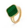 18 Style Lucky Clover Ring Anello Four Leaf Cleef Love Gold for Women Mens Wedding Anelli