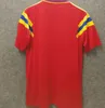 1990 Retro piłka nożna Valderrama Away Home de Foot Shirt Yellow Red Jersey Classic Curle Collection Vintage Football Shirts Escobar Guerrero Quality 90