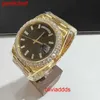 Hoogwaardige mode Iced Out Out Watchesmens Pols Luxury ronde Cut Lab Gr Ddgu V1N8