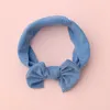 Hårtillbehör Autumn Cotton Bowknot Baby Turban For Girl Pannband Född hårband Kids Elastic Headwrap Children Warmer Warmer