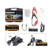 Car Jump Starter Power Heldter 89800mAh LED Start Starter 4 USB Charger Battery Bank Bank Boster 12V الوصول إلى الهواتف المحمولة DHAIG