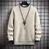 Herrtröjor Autumn Winter Men's Sweater Japan Fashion Harajuku Män kläder Solid tröja Män avslappnad trend Pullover O-hals tröjor män 230222