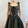 Zbiorniki damskie Camis kwiatowy nadruk vintage corset kobiety koronkowe upraw uprawa top bandaż bandaż top seksowna klatka piersiowa Camisole Mujer 230222