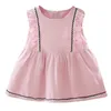 Girl Dresses Girl's Girls Lace Little Princess Summer Bowtie ärmlös tyll tutu för baby 2 år kläder fest tävling vestidos