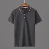2023 مصمم بولو الصيف الرجال قميص بولو مع رسائل شارة التطريز تي شيرت غير رسمي الرجال بلايز الملابس M-2XL 4 ألوان