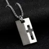 Pendant Necklaces Mens Nameplate Christian Cross Stainless Steel Pendants Fashion Jewelry On The Neck Gifts For Male AccessoriePendant