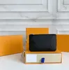 с мешками для пыли и коробкой KEY POUCH POCHETTE CLES Дизайнерская модная сумка Женская мужская кредитная карта Кошелек для монет Luxurys Wallet Bag 5color