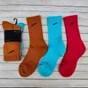 New Hook Socks Men and Women Couple Color Towel Bottom Long Tube Sports Casual Cotton Sock Wholesale 3 Pairs