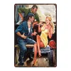 Cartoon Girl Metal Tin Sign Sexy Girl Poster Tin Sign Vintage Man Cave Salle De Bains Décoration Murale Plaques Métalliques Rétro Bar Pub Home Decor Plaque Taille 30X20cm w01