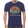 Herren-T-Shirts „Legends Are Born In May 1978 Aged“-T-Shirts, Herren-T-Shirts, kurzärmelig, tolles Geschenk zum 43. Geburtstag, T-Shirts aus Baumwolle, Top 022223H