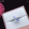 Bagues de grappe arrivée conception réelle et naturelle bague tanzanite en argent sterling 925 pour hommes ou femmes