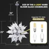 현대 펜던트 램프 흰색 둥근 모양 DIA20/26 인치 샹들리에 LED 전구 예술 장식 라이트 라이브 시일 조명 고급 샹들리에 LR1465