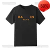 Digner Summer Port Fashion Balman Classic maniche corte Paris T-shirt stampata da uomo e da donna T-shirt allentata High Street Teestrapstar vlone2