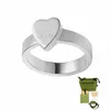 Fashion Extravagant Simple Heart Lover Ring Luxury Silver Stainless Steel Couple Designer Rings Women Jewelry