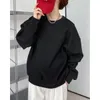 Kvinnors hoodies tröjor förtjockad vin röd tröja kvinnors koreanska lösa långa ärm pullover toppstativ / fleece 230222