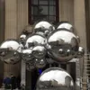 Silvery Giant Inflatable Mirror Ball Decoration 50cm 1m Inflatable Mirror Sphere Outdoor Mirror Balloon