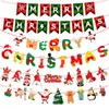 Christmas Decorations High Quality Pull Flag Hanging Wave Corridor Pennant Alphabet Tree Party Decoration DIY