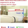 Mattress Pad Plush Velvet Bed Headboard Cover Thicken Elastic Solid Color Bed Head Cover Luxury Full Piece Anti-Dust Bed Back Protector Cover 230222