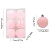 Party Decoration Christmas Macaron Ball 6pcs Hanging Balls Ornament Tree Home Pendant Craft For Supplies