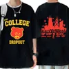 Erkekler Tişörtler Kolej Dropout T Shirt Erkek Müzik Albümü Baskı Kısa Kollu T-Shirt Sıradan Erkek Tees Üstler Hip Hop Sokak Giyim T-Shirt L230222
