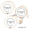 Hame Gottik Büyük Kilit Kristal Tenis Zinciri Kadınlar İçin Set Altın Çok Katmanlı Metal İnce Halat Ayak Bilek Bilezik Ayak Takı