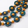 Choker akryl pomarańczowy ręcznie robiony naszyjnik puste kółka w serii koraliki damskie dzikie słodkie kolorowe biżuterię prezent biżuterii