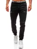 M￤ns jeans m￤n denim byxa casual frostad blixtl￥s design sport smal passform blyertsbyxor