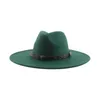 Şapka Fedoras Şapka Kadınlar İçin Şapkalar Geniş Brim 9.5cm Panama Caz Caps Keçi Kapakları Adam Şapka Hat Erkek Kadınların Şapka Kemeri Sırık Kapak Sombrero