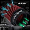 Air Filter PQY Universal Car Modification High Flow Inlet Cold Intake Cleaner Pipe Modified Scooter 4 100mm Drop Delivery Automobile DHCUK