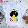 T-shirt feminina Eu sou uma forte camiseta de melanina que rainha feminina Roupa Africana Black History História do mês feminina camiseta melanin camiseta Drop ship 022223h