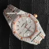 Polshorloges y out vvs diam ond diamant ronde staguette automatische aangepaste hiphop heren pols horloge21b68394209