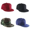 Effen Hip Hop Hoed Volwassenen Dames Heren Verstelbare Snapback Zomer Flatgerande Baseball Cap Sport Zonneklep Zwart Rood Blauw Geel Roze Paars Beige Groen Camo 22 Kleuren