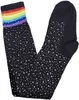 5PC Socks Hosiery Compression Socks Sexy Women Over The Knee Socks Cotton Socks Striped Pattern High Tube Rhinestone Club Party Black Stockings Z0221