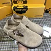 Designer Birkinstock Slippers Outlet in Autumn and Winter Sangpo Boken Leather Cork Two Pairs of Lazy People's Bean Shoes Ugly Cute Le Fuquan Wrapped SingleCKT3