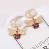 Projektanci kolczyki stadninowe Układy marki 18k złota platowane ucha kryształ impreza Kobiety Temperament Kolejne biżuterię