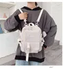 Школьные сумки в корейском стиле маленький холст мини -рюкзак для женщин Водонепроницаемые модные туристические сумки Tote Tenenage Bow