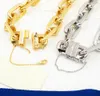 Anhänger-Halsketten Anhänger-Halsketten LW Edge Cadenas Schmuck Anzug Armband Halskette Ohrringe für Damen Vergoldet 18K höchste Gegenqualität klassisch s NN14
