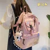 Torby szkolne w stylu koreańskich plecaków Kobiety Kawaii Janpanese Bag for High Students Girls BookBag Cute Travel Waterproof