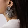 Boucles d'oreilles pendantes Punk métal goutte pour les femmes rétro abstrait déclaration bijoux mode Pendientes Mujer Moda