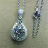 Unique Lab Diamond Zircon Pendant 925 Sterling silver Wedding Pendants Chocker Necklace For Women Charm Party Jewelry Gift