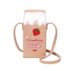 PU Mobile Phone Bag Shoulder Crossbody Bag Creative Milk Box Bag