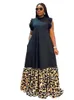 Abbigliamento etnico Lungo Maxi Dres africano Stampa leopardata Abiti patchwork Africa Summer Fashion Streetwear Vestidos 230222