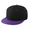 Chapeau Hip Hop uni adultes femmes hommes réglable Snapback été casquette de baseball à bords plats sport pare-soleil noir rouge bleu jaune rose violet 22 couleurs