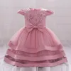 Abiti da ragazza Abito da bambino Festa di compleanno di 1 anno per bambini Abito da battesimo Bambino Ricamo Prom Natale Vestido Infantil