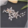 Headpieces Vintage Hair Pins Accessories For Women Wedding Clips Jewelry Rhinestone Flower Clip Headpiece