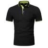 Styl mody INS Solidny kolor Polos T-shirty dla mężczyzn Slim Fit Buttn Lapel krótki rękaw Casual Dontacting Golf Polo Tshirt H203